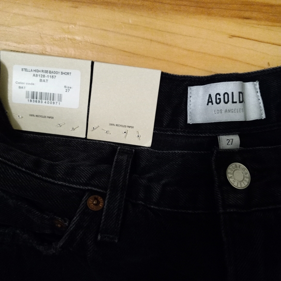 Agolde Stella high waist / rise shorts in Bat size 27 nwts - Picture 3 of 5